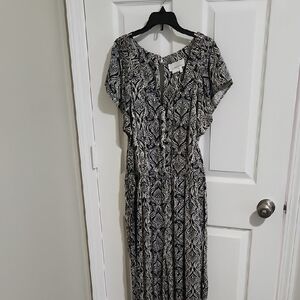 Anthropologie Black and Cream Jumpsuit -- SOLD